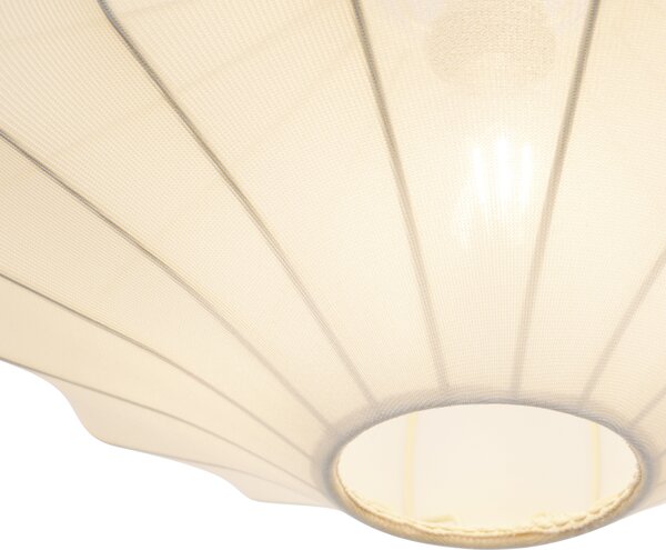 Japandi függőlámpa bézs színű, szövet lámpabúrával 50cm - Plu