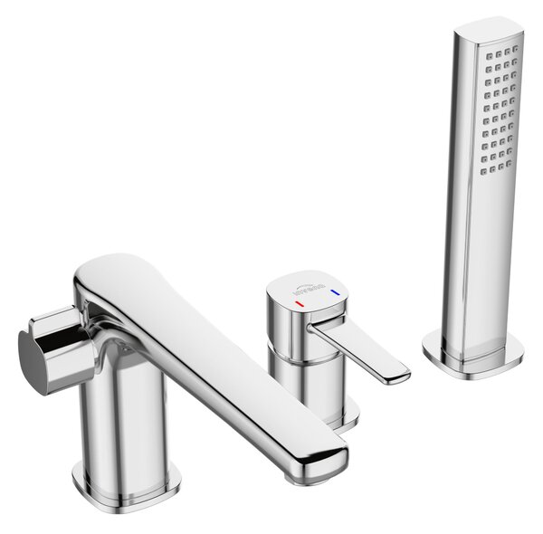 Invena Trend, 3-lyukú fürdőcsaptelep, króm, INV-BW-02-S01-V