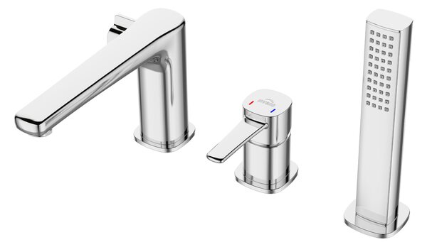 Invena Trend, 3-lyukú fürdőcsaptelep, króm, INV-BW-02-S01-V