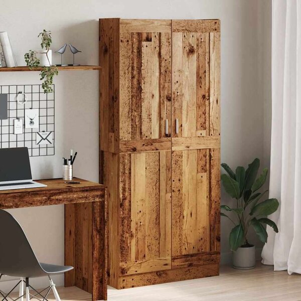 VidaXL antik fa színű szerelt fa magasszekrény 82,5 x 30,5 x 185 cm