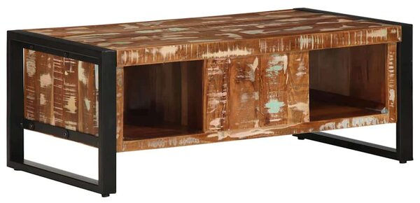 VidaXL dohányzóasztal többszínű 90x50x36cm tömörfa újrahasznosított fa