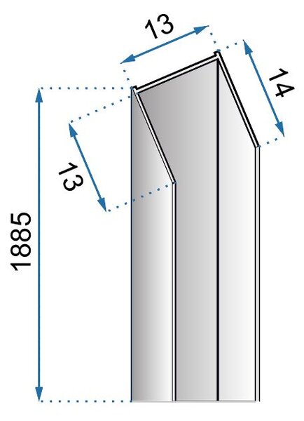 Rea Best, profilsín zuhanyajtóhoz 190 cm, króm, REA-K1304