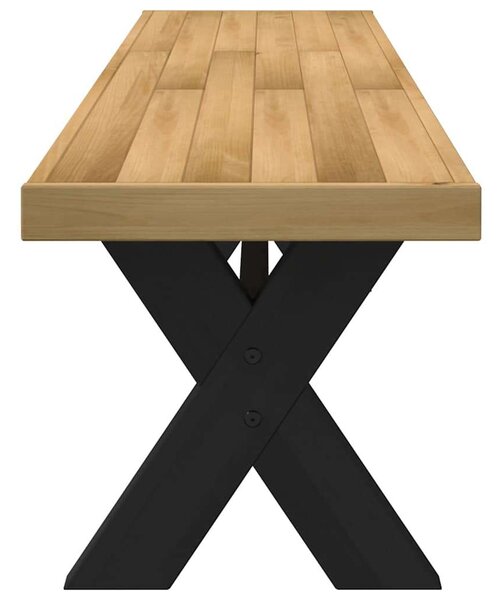 VidaXL étkezőpad NOAIN X alakú lábak 180x40x45 cm tömörfa fenyőfa