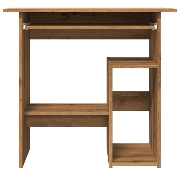 VidaXL kézműves tölgy színű szerelt fa íróasztal 80 x 45 x 74 cm