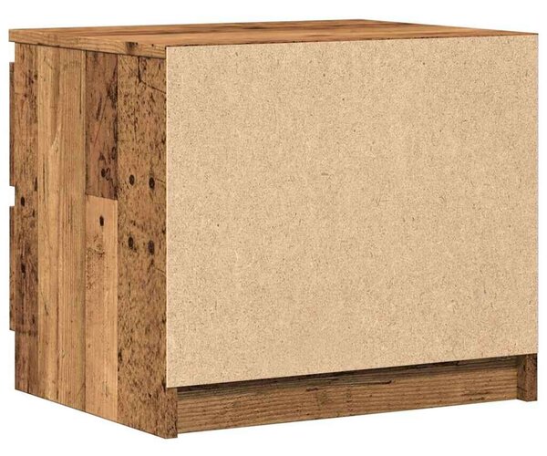 VidaXL 2 db antik fa színű szerelt fa éjjeliszekrény 50 x 40 x 43,5 cm