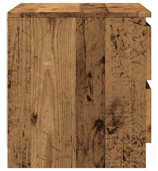VidaXL 2 db antik fa színű szerelt fa éjjeliszekrény 50 x 40 x 43,5 cm
