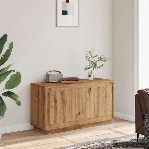 VidaXL kézműves tölgy színű szerelt fa tálalószekrény 102 x 35 x 55 cm