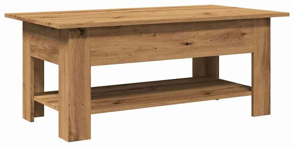 VidaXL kézműves tölgy színű szerelt fa dohányzóasztal 102 x 55 x 42 cm