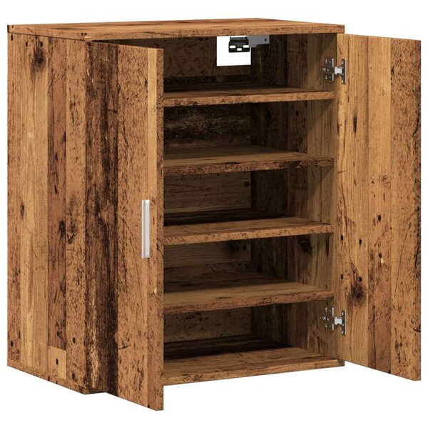 VidaXL antik fa színű szerelt fa cipősszekrény 60 x 35 x 70 cm