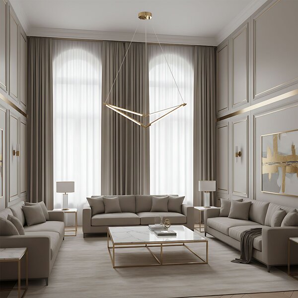 Mennyezeti lámpa LED APP1776-CP Brush Gold