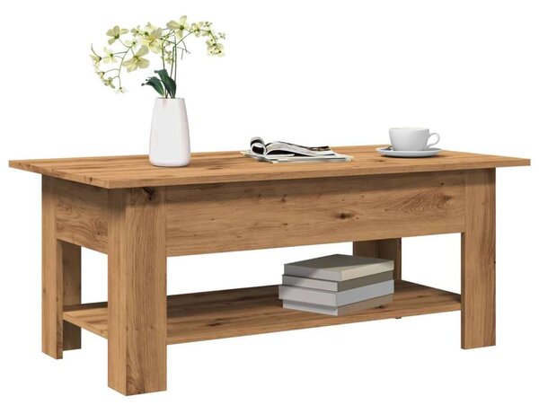 VidaXL kézműves tölgy színű szerelt fa dohányzóasztal 102 x 55 x 42 cm