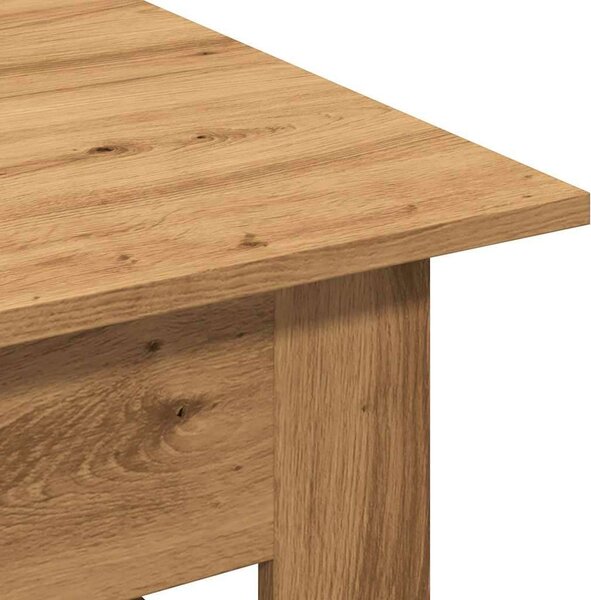 VidaXL kézműves tölgy színű szerelt fa dohányzóasztal 102 x 55 x 42 cm