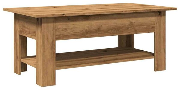 VidaXL kézműves tölgy színű szerelt fa dohányzóasztal 102 x 55 x 42 cm