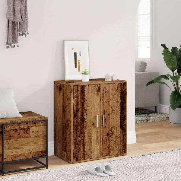 VidaXL antik fa színű szerelt fa cipősszekrény 60 x 35 x 70 cm