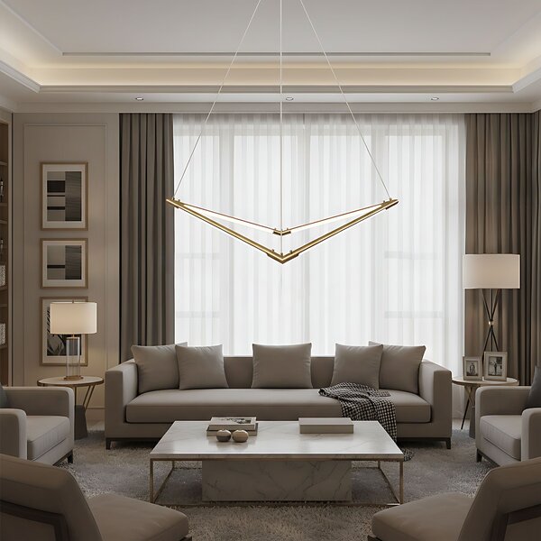Mennyezeti lámpa LED APP1776-CP Brush Gold