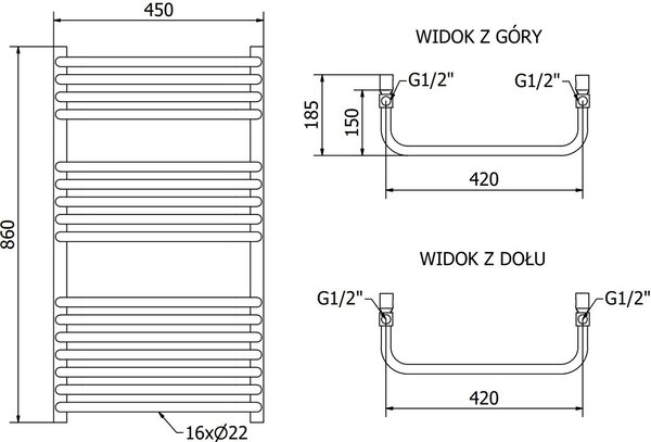 Mexen Apollo, elektromos fűtőelem 860x450 mm + fűtőrúd 600 W, fehér, W117-0860-450-2600-20