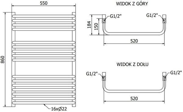Mexen Apollo, elektromos fűtőelem 860x550 mm + fűtőrúd 600 W, fehér, W117-0860-550-2600-20