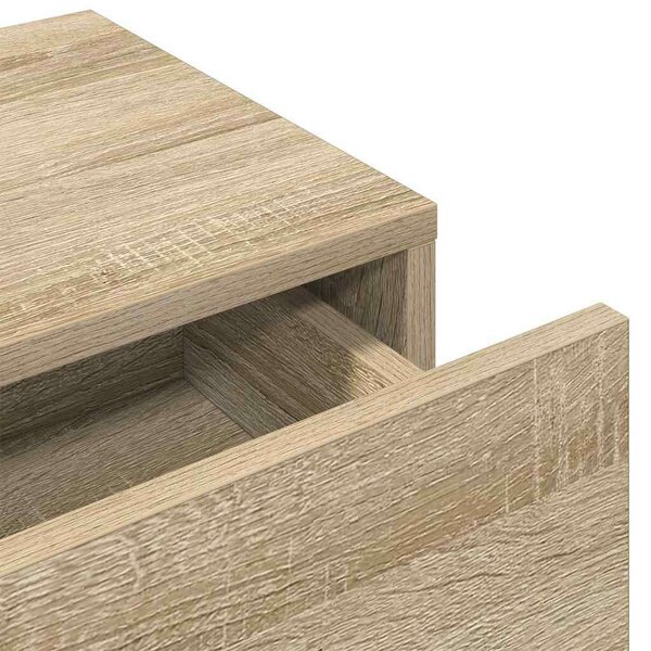 VidaXL Falipolc fiókokkal sonoma tölgy 100x36x19 cm műszaki fa