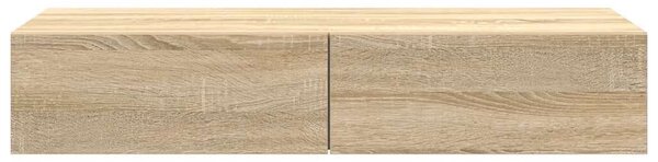 VidaXL Falipolc fiókokkal sonoma tölgy 100x36x19 cm műszaki fa