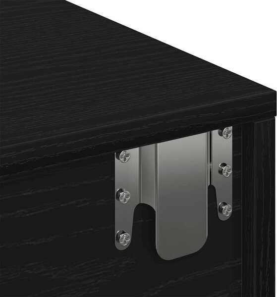 VidaXL Falipolc fiókokkal fekete 100x36x19 cm műszaki fa