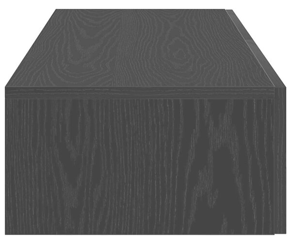 VidaXL Falipolc fiókokkal fekete 100x36x19 cm műszaki fa