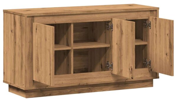 VidaXL kézműves tölgy színű szerelt fa tálalószekrény 102 x 35 x 55 cm