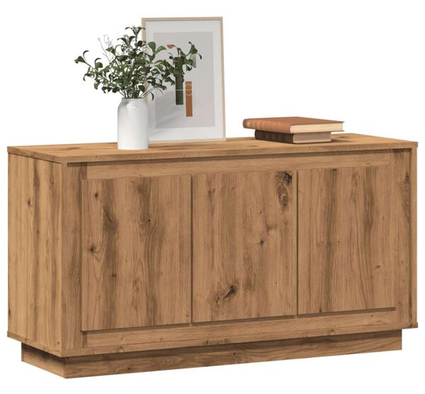 VidaXL kézműves tölgy színű szerelt fa tálalószekrény 102 x 35 x 55 cm