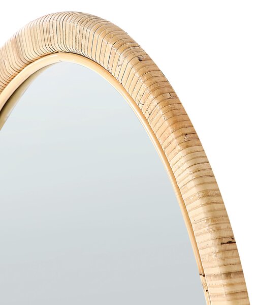 Falitükör FOISSY 50 cm 70 cm Rattan Természetes