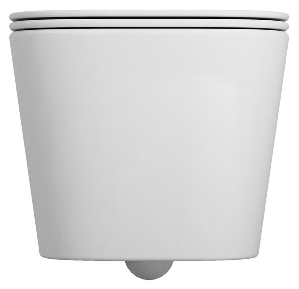 Invena Paros, falra akasztható WC csésze Rimless 465x350x360 mm + SLIM wc ülőke lassan záródó, fehér fényes, INV-CE-90-001-W