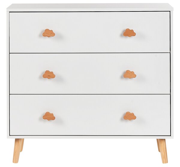 Háromfiókos komód CLOUDY Fehér