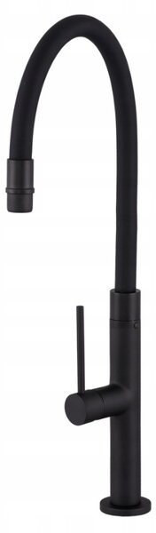 Gamma Flex Slim, magas konyhai csaptelep rugalmas karral H-480 mm, fekete, GMA-BFXSL-BK