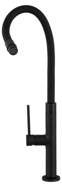 Gamma Flex Slim, magas konyhai csaptelep rugalmas karral H-480 mm, fekete, GMA-BFXSL-BK