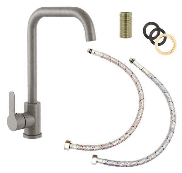 Gamma Steel, szabadon álló mosogató csaptelep h-320, szürke, GMA-BSK-G