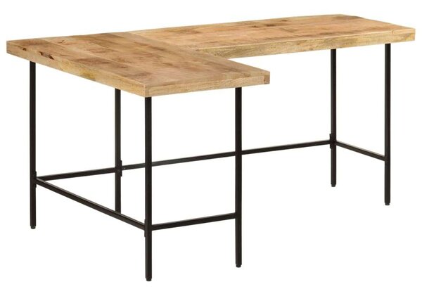 VidaXL íróasztal 165x110x77 cm tömörfa mangó és vas