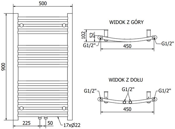 Mexen, Mexen Ares elektromos melegítő 900 x 500 mm, 600 W, fehér - W102-0900-500-2600-20