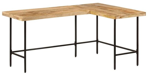 VidaXL íróasztal 165x110x77 cm tömörfa mangó és vas