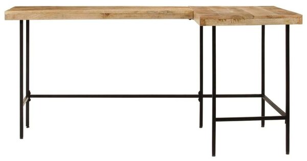 VidaXL íróasztal 165x110x77 cm tömörfa mangó és vas