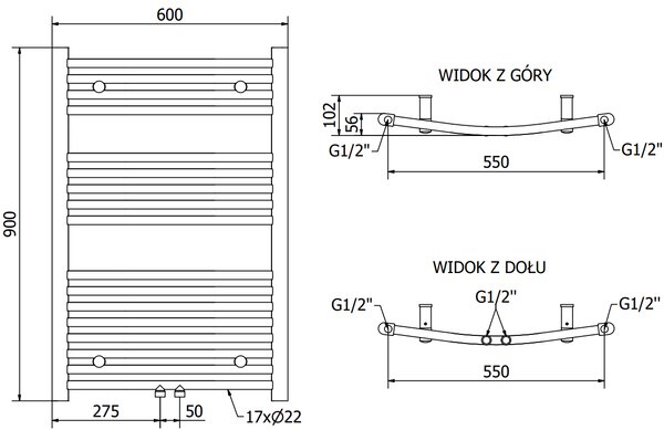 Mexen, Mexen Ares elektromos melegítő 900 x 600 mm, 400 W, czarny - W102-5900-600-6400-70