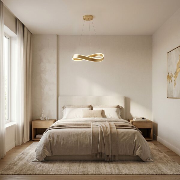 FÜGGESZTETT MENNYEZETI LÁMPA SWE065-CP 40cm BRUSH GOLD