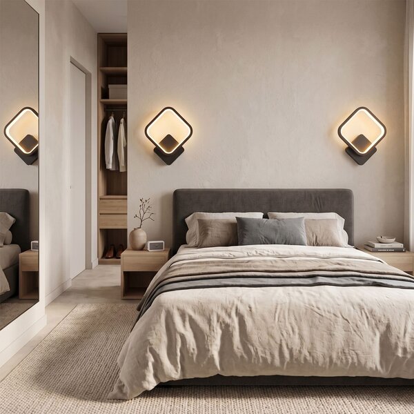 LHJ122-W fekete LED fali lámpa