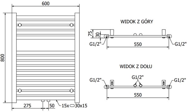 Mexen, Mexen Hades elektromos melegítő 800 x 600 mm, 600 W, czarny - W104-0800-600-2600-70