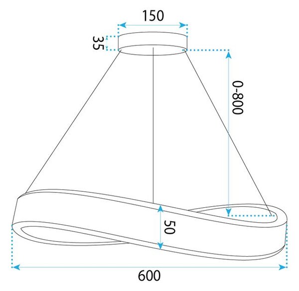 FÜGGESZTETT MENNYEZETI LÁMPA SWE066-CP 60cm GOLD