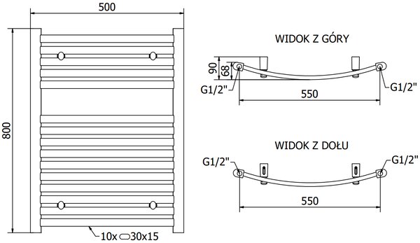 Mexen, Mexen Helios elektromos melegítő 800 x 600 mm, 600 W, fehér - W103-0800-600-2600-20