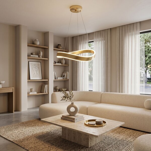 FÜGGESZTETT MENNYEZETI LÁMPA SWE067-CP 60cm BRUSH GOLD