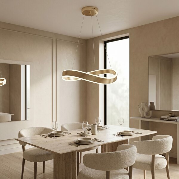 FÜGGESZTETT MENNYEZETI LÁMPA SWE067-CP 60cm BRUSH GOLD