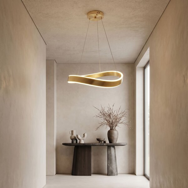 FÜGGESZTETT MENNYEZETI LÁMPA SWE067-CP 60cm BRUSH GOLD