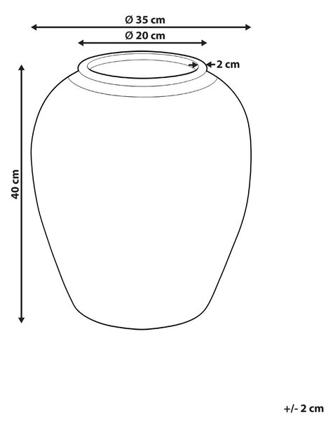 Virágtartó váza KATERINI 40 cm Barna