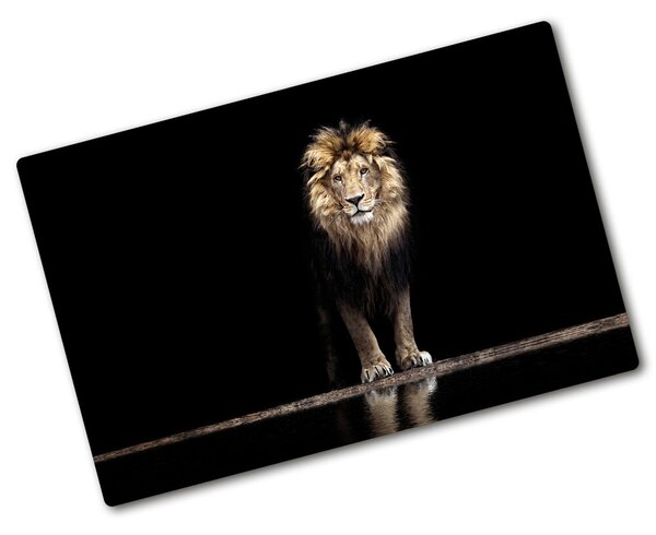 Üveg vágódeszka Portré egy oroszlán