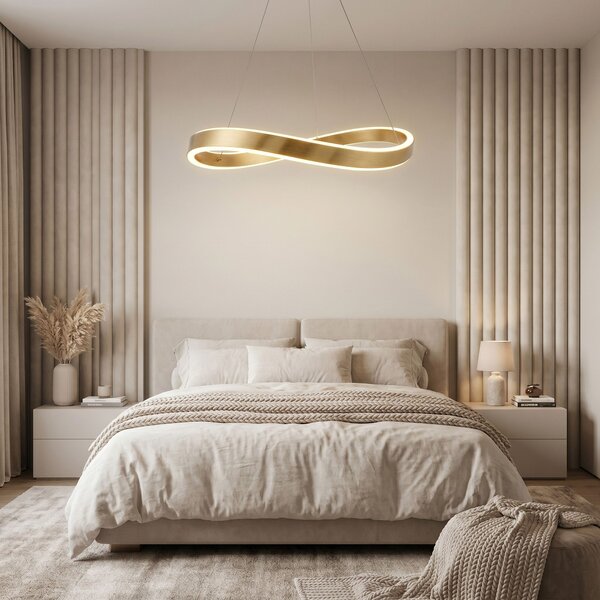 FÜGGESZTETT MENNYEZETI LÁMPA SWE069-CP 80cm BRUSH GOLD