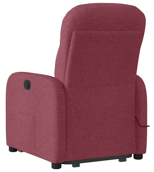 VidaXL bordó szövet dönthető masszázs- és állófotel